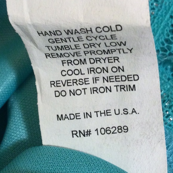 Vintage Light Turquoise Lace Sheer Sleeves Top by Tres Pink Hearts - Picture 13 of 14